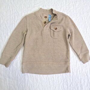 Baby Gap Tan Quarter Button Shirt 2T
